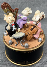 Enesco Merry Mouseicians Animated Orchestra Rotating Music Box Poloaise  1993