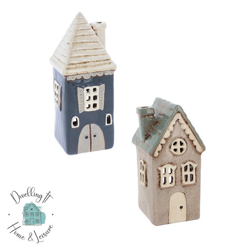 Village pottery tealight - village,