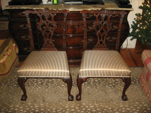 Pair edwardian carved - of,