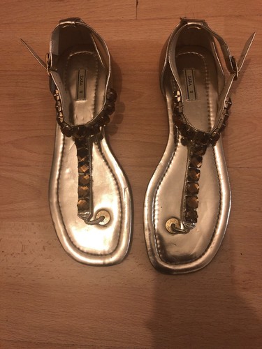 Ladies zara gold sandals eur - ladies,