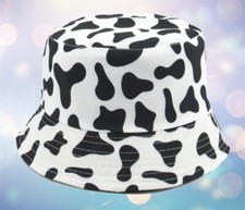 Black Cow Print Bucket Hat