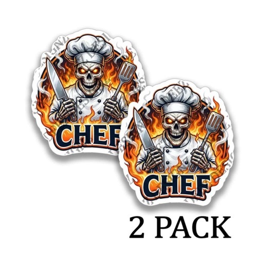 Chef skeleton vinyl - skeleton, sticker