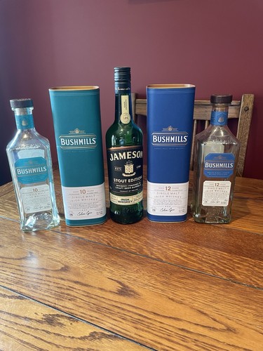 Collection empty bottles - of,
