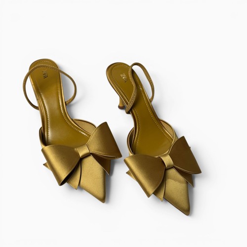 Zara heels womens gold - uk, 6