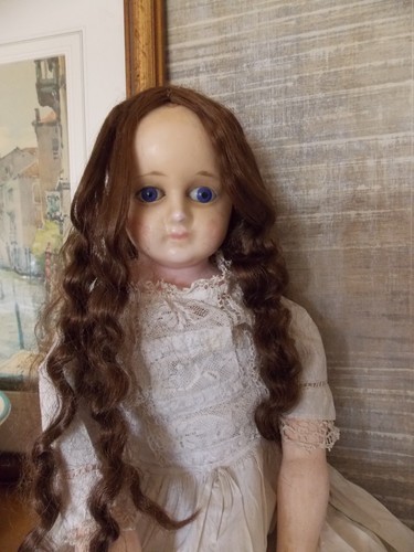 Antique wax doll beautiful - antique,