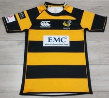 London Wasps Rugby Home Shirt 2010/2011 - Canterbury Medium M Jersey Yellow Top