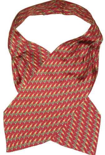 Vintage tie rack silk cravat - silk,