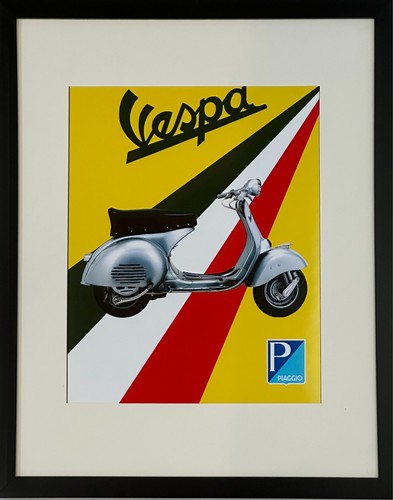 Vespa scooter vintage art - scooter,