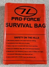 Highlander Waterproof Survival Bag  Survival Instructions ORANGE Walking Single