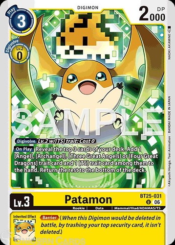 Bt25 031 patamon uncommon - patamon, :