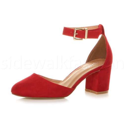 Womens ladies low mid - , heel
