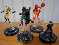MARVEL HEROCLIX Assorted Figures Doctor Doom Firelord Yellowjacket Lot Of 4