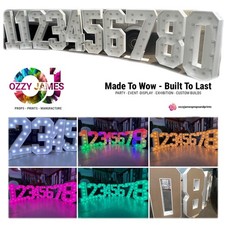 4ft RGB Colour Changing Light Up LED Big Giant Marquee Birthday Numbers
