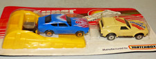 Matchbox Superfast Super GT Launcher set Ford Capri blue & Mustang Vantastic