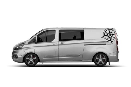Side compass graphic decal