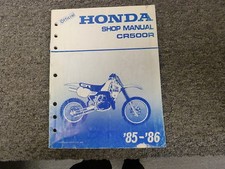 1985 1986 Honda Model CR500R Dirt Bike Motorcycle Shop Service Repair Manual