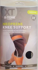BNIB X-TONE FITNESS Neoprene Knee Support - Knees Compression- Medium - Black