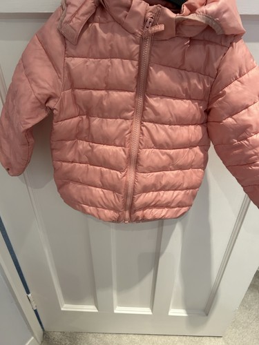 Girls pink puffa - pink, with