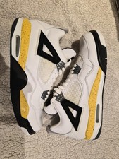 Nike Air Jordan Retro 4 IV LS Tour Yellow White 2006 UK Size 10.5 Great Used Box