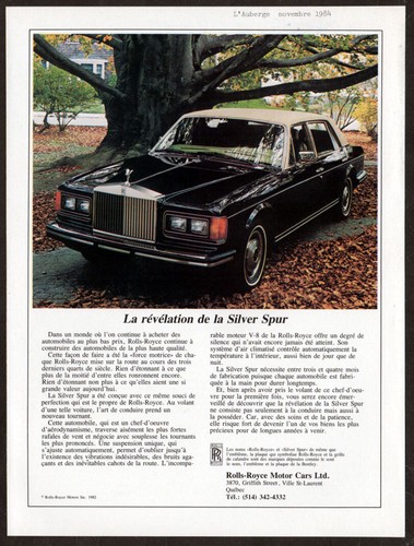 1984 rolls royce - rolls-royce, spur