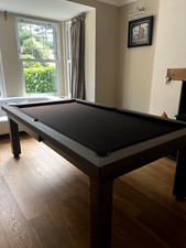 Pool Table Professional Brazilian slate bed 7ft solid oak Hainsworth black cloth