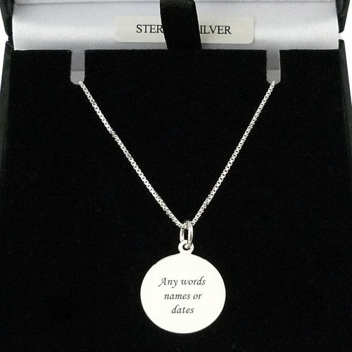 Engraved silver necklace - engraved,