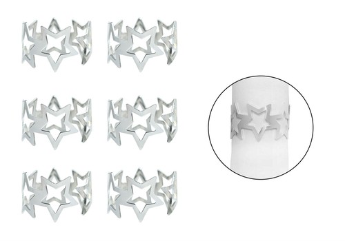 Napkin rings silver star - rings,
