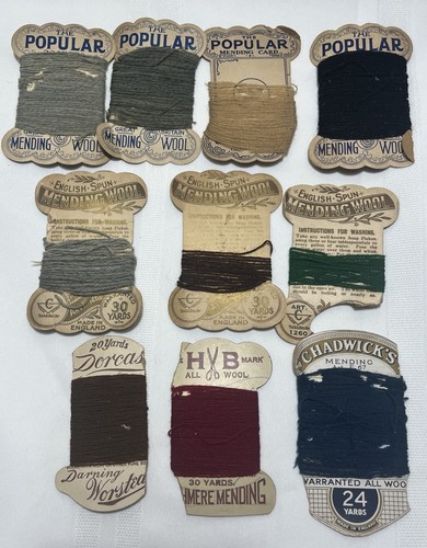 Antique mending wool england - mending,