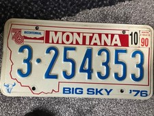 US  license number plate Montana