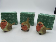 Shudehill Giftware 3 x Baby Robin Figures - New & Boxed
