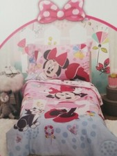 4 pc Disney Junior Minnie in Pink Toddler Bed Set NIP