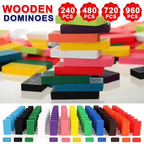 1200pcs kids wooden dominoes - 1200pcs,