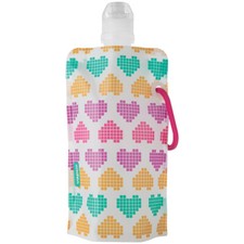 Vapur Kids Bottle 400ml Freezable Reusable BPA-free Foldable Durable Hearts