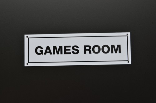 Games room door sign - room,