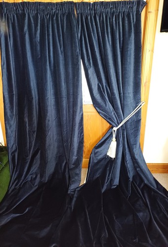 Long blue vintage velvet - long,