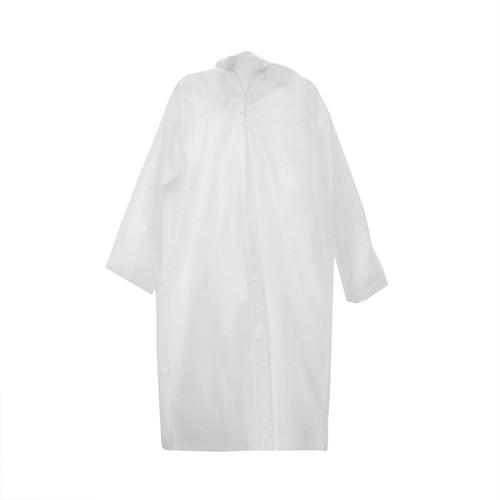 One white raincoat - white,