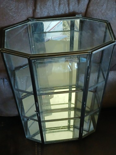 Metal glass display cabinet - metal,