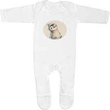 'Cute Penguin Wearing Beanie' Baby Romper Jumpsuits / Sleep suits (SS052340)