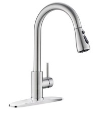 DAYONE Brushed Nickel Kitchen Sink MIXER TAP With Pull Down Spray - CD2