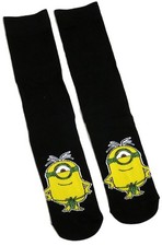MENS GENTS MINIONS BLACK STUART WITH FIG LEAF SOCKS UK SIZE 9-12 / EURO 43-47