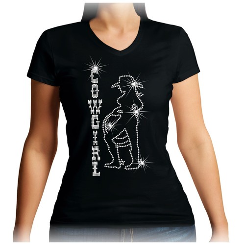 Neck cowgirl rhinestone t - cowgirl,