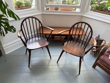Pair of Ercol chairs dark