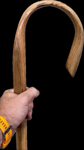 Oak shepherd staff wooden - shepherd,