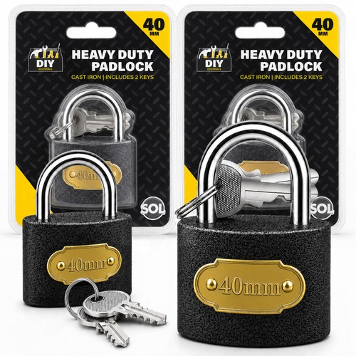 4pk heavy duty padlock - 4pk,