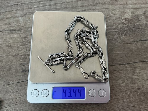 Ornate silver bar neck - ornate,