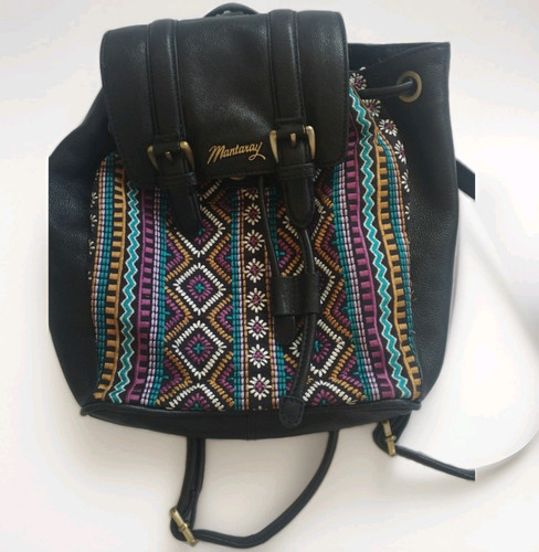Mantaray black faux leather - mantaray,