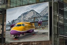 AEROPLANE JET POSTER AIRCRAFT AIRPORT PRINT MOUNTAINS ART A3 A4 SIZE