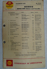 SHELL Servicing Guide X777 (3rd Rev.): MORRIS MINOR 1000 Saloon/Traveller 1950's