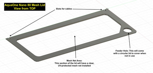 Aquarium mesh lid for - lid,
