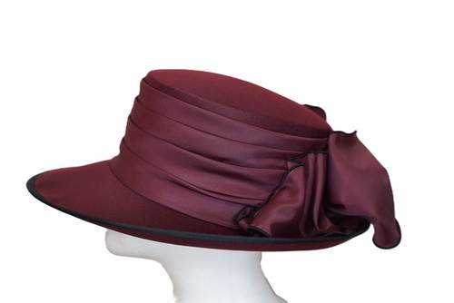 Whiteley burgundy occasion hat - burgundy,